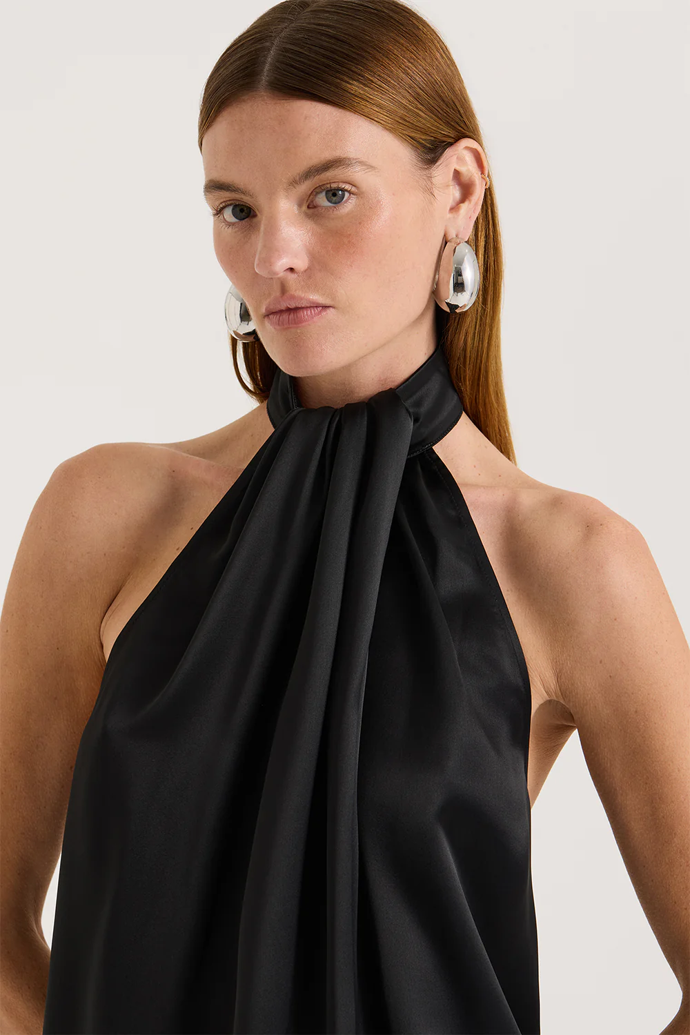 Silver Satin Blouse - Image 8